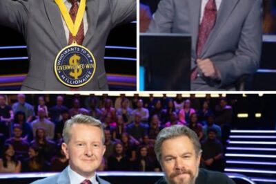 “HE JUST RUINED THE GAME!” — Jeopardy Legend Ken Jennings TURNED ‘Millionaire’, Leaving Jimmy Kimmel Speechless. A lighthearted celebrity rivalry turned into an utter DESTRUCTION when Ken Jennings — who had conquered Jeopardy! with an incredible 74-game winning streak — took the Who Wants to Be a Millionaire stage. Teaming up with Matt Damon, Jennings answered the questions with brutal accuracy, barely letting Kimmel finish. At the $500,000 mark, the audience rose to their feet. “This isn’t a quiz game… this is war,” Kimmel muttered, clearly confused. Damon just laughed and said, “We didn’t come here to play, we came here to humiliate.” Viewers called it “the most lopsided win in Millionaire history,” with social media exploding: “Jennings didn’t answer the questions — he deleted them.” Is Ken Jennings the greatest quizmaster of all time? After that, no one dared to doubt it anymore.
