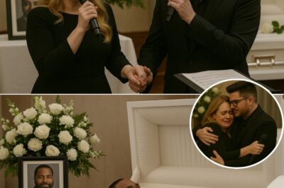 Under a gray Los Angeles sky, mourners gathered at St. Paul’s Chapel to honor Malcolm-Jamal Warner. But when Adele and Adam Lambert stepped forward, grief turned to something transcendent. With trembling hands and tear-filled eyes, they began a haunting duet of “Bridge Over Troubled Water.” Behind them, black-and-white images of Malcolm’s life flickered. Midway, Adam’s voice broke—Adele reached for his hand and whispered, “We’ve got you.” No applause followed, only silence and sobs. As they laid a rose and folded music sheet on his casket, sunlight broke through the stained glass. Later, Adam said, “We sang him home.” It wasn’t a performance—it was a farewell carried on voices that shook the soul.