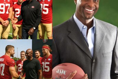 BREAKING: 49ers Legend Jerry Rice Makes Surprise Camp Visit — Delivers Emotional Message That Brings Players to Tears. The GOAT himself walked through the gates of Levi’s. Jerry Rice, the greatest wide receiver in NFL history, returned to 49ers training camp this morning — unannounced, unfiltered, and unforgettable. As young wideouts like Brandon Aiyuk and Ricky Pearsall gathered around, Rice told stories of Super Bowl glory, of playing through pain, and of what it really means to wear the red and gold. “Talent wins games,” he said, “but legacy? Legacy demands pain, sacrifice, and heart.” George Kittle later admitted, “We weren’t just motivated — we were changed.” The 49ers just got a visit from history… and they’re ready to write the next chapter.