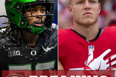 JORDAN JAMES: San Francisco’s New Weapon. Rookie RB Jordan James isn’t tiptoeing into the league — he’s kicking the door down. “I respect Christian McCaffrey, but I wasn’t drafted to stay on the bench.” With punishing runs and explosive bursts, James is making waves in training camp. McCaffrey may still be the king, but fans and coaches alike are starting to whisper: Could Jordan James be next in line? This preseason, all eyes are on the 49ers’ backfield — and the rookie is already stealing the spotlight…