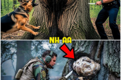 Dog Barked at a Huge Lump on an Old Tree — Police Officer Cut It Open and Froze in Shock