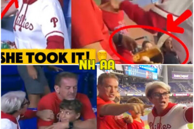 At the Miami Marlins Philadelphia Phillies MLB game, Harrison Bader hit a home run, which a dad caught the ball and brought it to his son. Then an angry lady demanded the ball be given to her. As this video goes viral, will these entitled idiots ever learn they’re surrounded by cameras?