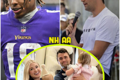 Immediately after Charlie Kirk passed away, Minnesota Vikings superstar Justin Jefferson immediately stepped in, pledging to pay all living and educational expenses for Kirk’s two children. This action not only eased the burden on Kirk’s family during this time of grief, but also caused a stir on social media, as many people expressed their admiration for Justin Jefferson’s kindness in this tearful moment…