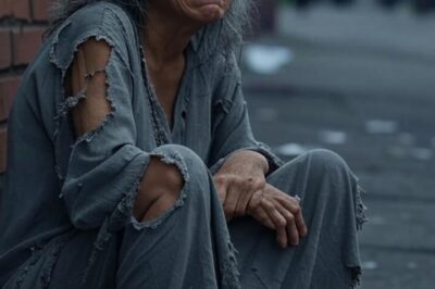 The old woman was kicked out of the house after saying, “Mom, we talked about this.”