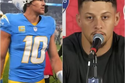Patrick Mahomes, enraged after a stunning defeat to a supposedly inferior opponent, called on the NFL to launch an investigation into Justin Herbert for use Doping following the quarterback’s jaw-dropping performance in Brazil. Mahomes fumed in his postgame remarks: “That was a disgraceful display of officiating — it looked like the referees had no proper training. And more importantly, I believe Justin Herbert used something unnatural. I’ve never rated him highly, but tonight he looked like a completely different person. If the NFL refuses to investigate, I have nothing more to say.” In response to the bizarre accusation, Herbert needed just few words — sharp enough to leave Mahomes red-faced with anger…