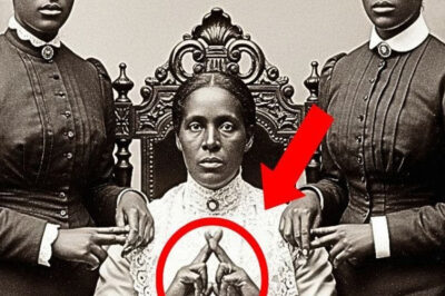 It was just a portrait of a mother and her daughters — but look more closely at their hands.