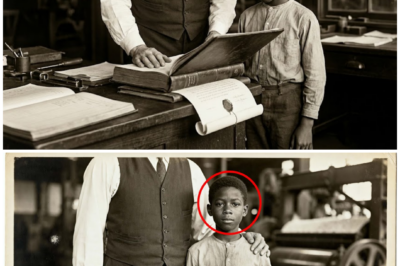 This 1916 Portrait of a Factory Foreman and Boy Looks Mentoring Until You Notice the Contract