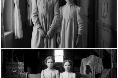 This 1896 photo of two smiling sisters seemed cheerful — until a zoom revealed who stood behind them