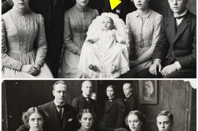 This family photo from 1899 looked happy—until the zoom showed who was really holding the baby