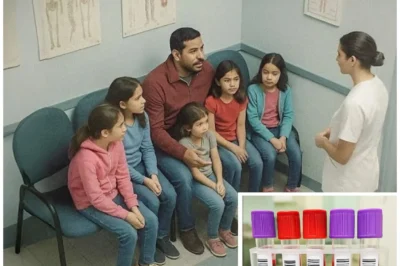 Dad Acts Nervous at Daughters’ Routine Checkup, Nurse Takes Blood Tests and Starts to Panic!