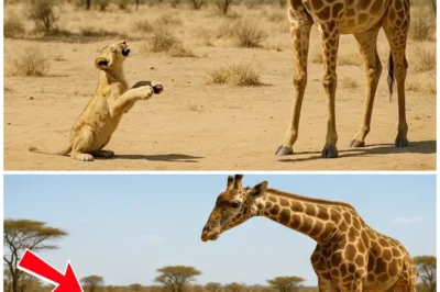 Lion Cub Begs a Giraffe for Help – What Happened Next Made Everyone Cry