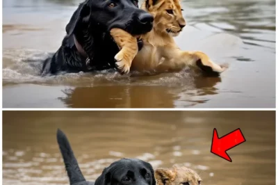 Dog Saves Lion Cub From Drowning, What The Lions Do Next Is Unbelievable