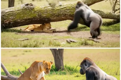 Lioness Begged a Gorilla to Save Her Cub, What the Gorilla Did Shocked Everyone
