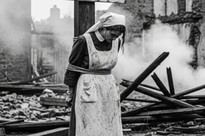 A British Officer Found a German POW Nurse Tied to a Post — The Sign Said ‘Traitor