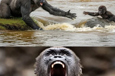 Baby Gorilla Snatched by Raging River, What the Mother Did Next is Unbelievable!