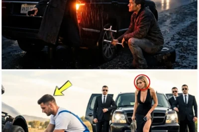 Single Dad Fixed a Stranger’s Tire — Then a Black SUV Pulled Up Behind Him