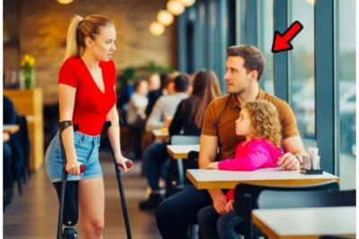 “Can i share this table?”asked the one legged girl to the single dad—then he said